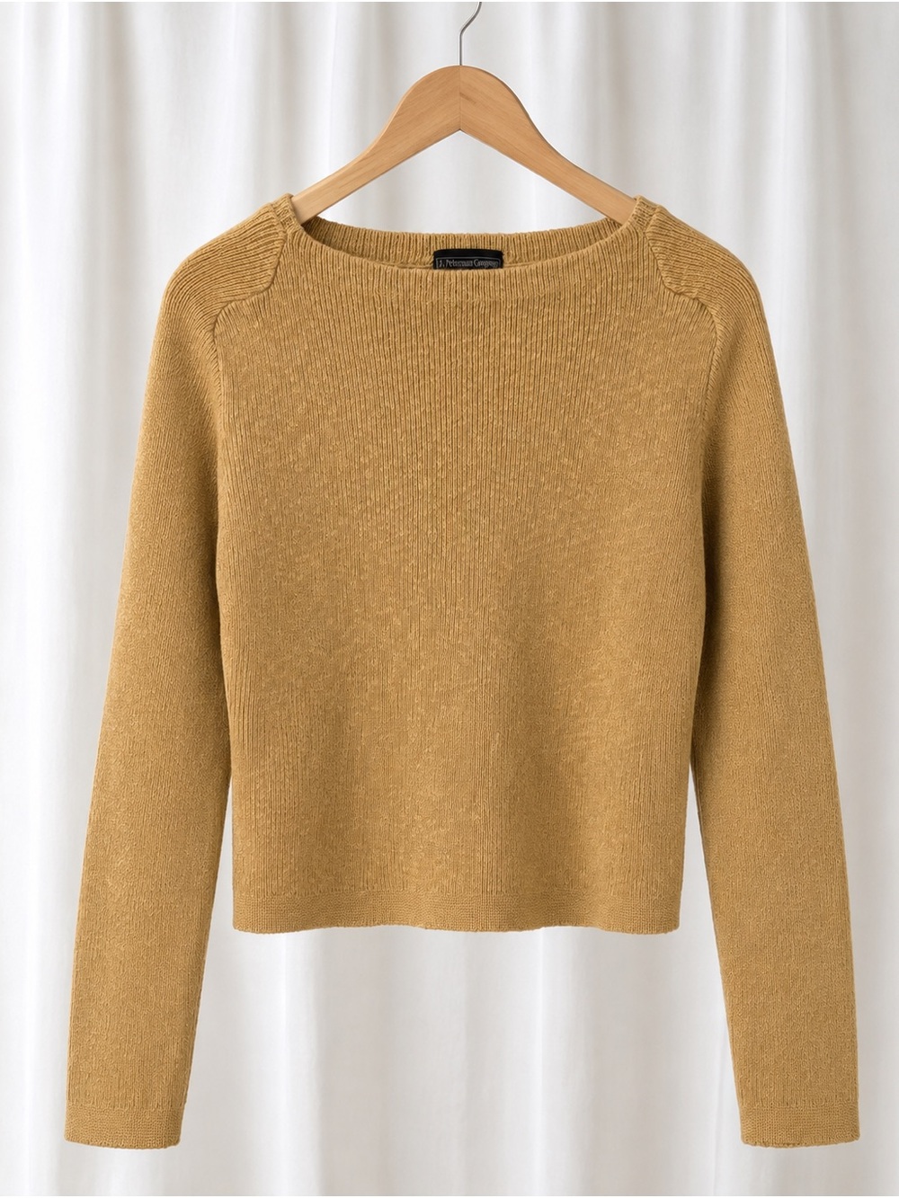 The J. Peterman Company Women’s Camel Boat Neck Knit Sweater XS